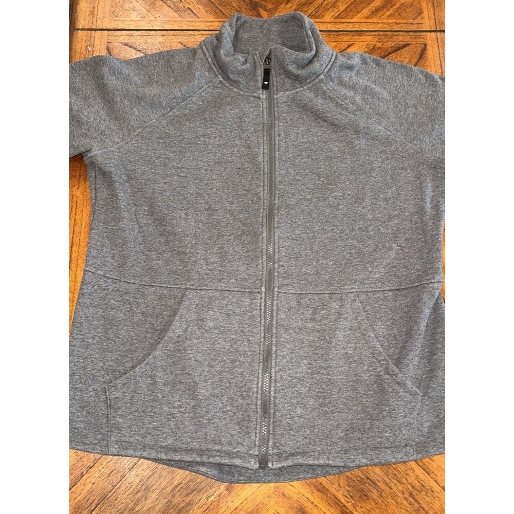 Skechers Womens Full Zip Sweatshirt Jacket XXL Grey Fleece Lined GUC
